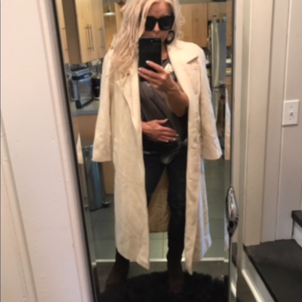 Wellington Fashions vintage wool winter white coat size 10-12